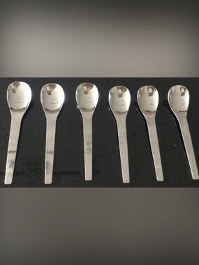 Dalia Made In Spain Midcentury ModernPicasso Pattern  Stainless  Spoons Set of 6